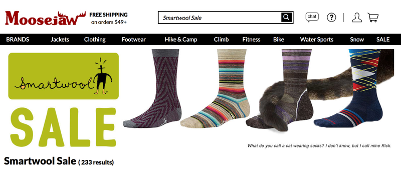 Smartwool Sale on Moosejaw. More Moosejaw sales here.